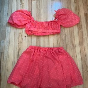 Coral/pink Two piece set